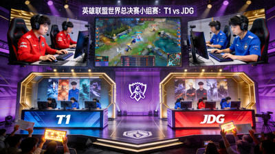 英雄联盟世界总决赛小组赛：T1战队对阵JDG战队电竞直播